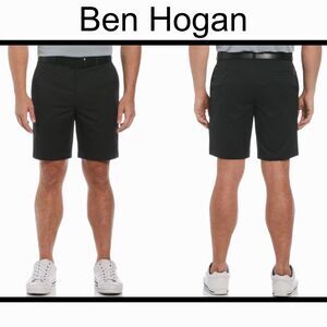 Ben Hogan Mens Caviar Black Performance Stretch Golf 9” Shorts Sz 34 NWT